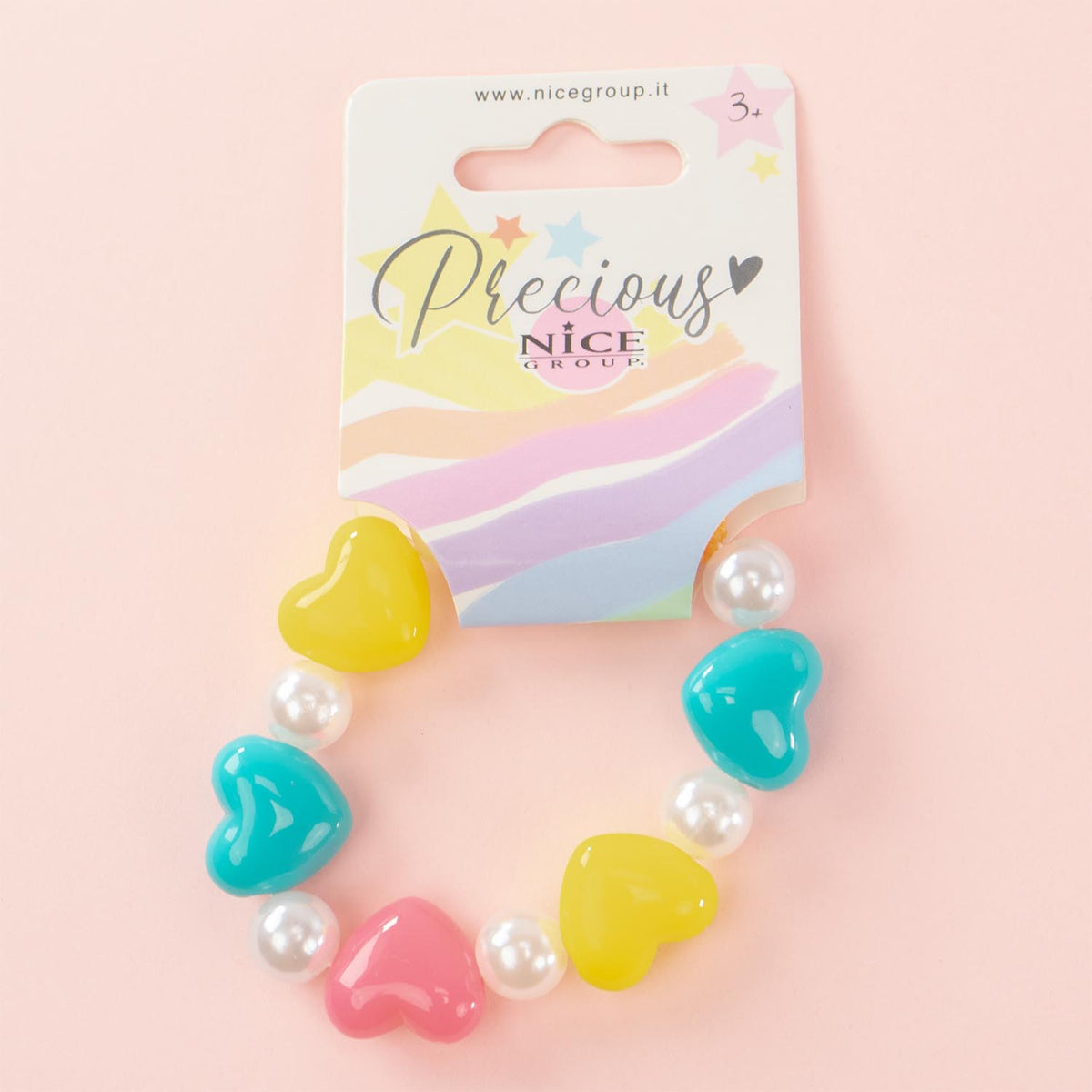 Nice Precious Bracciale Perline Cuori Colorati - 25081