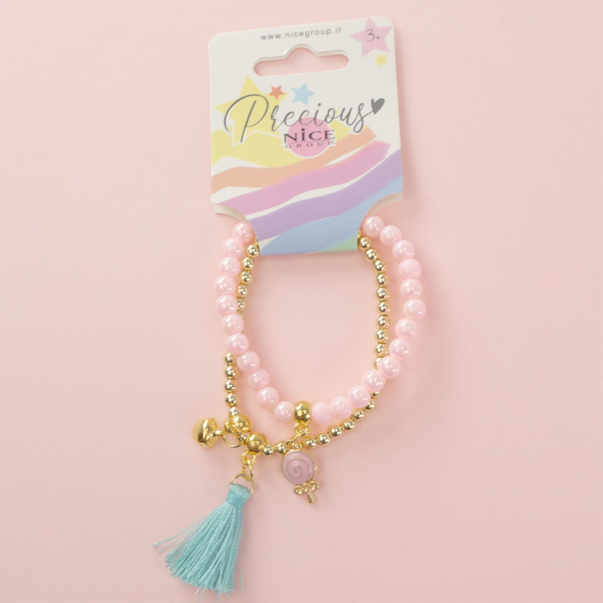 Nice Precious Set 2 Bracciali Pink and Cotton con Nappina - 25000