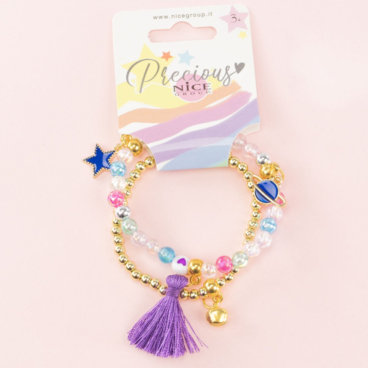 Nice Precious Set 2 Bracciali Galaxy Glow Perline e Stella - 25009
