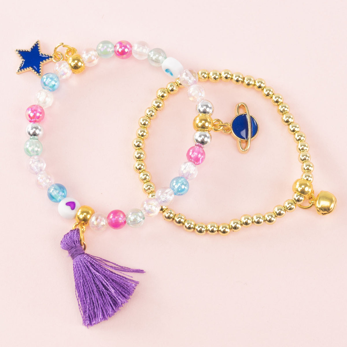 Nice Precious Set 2 Bracciali Galaxy Glow Perline e Stella - 25009