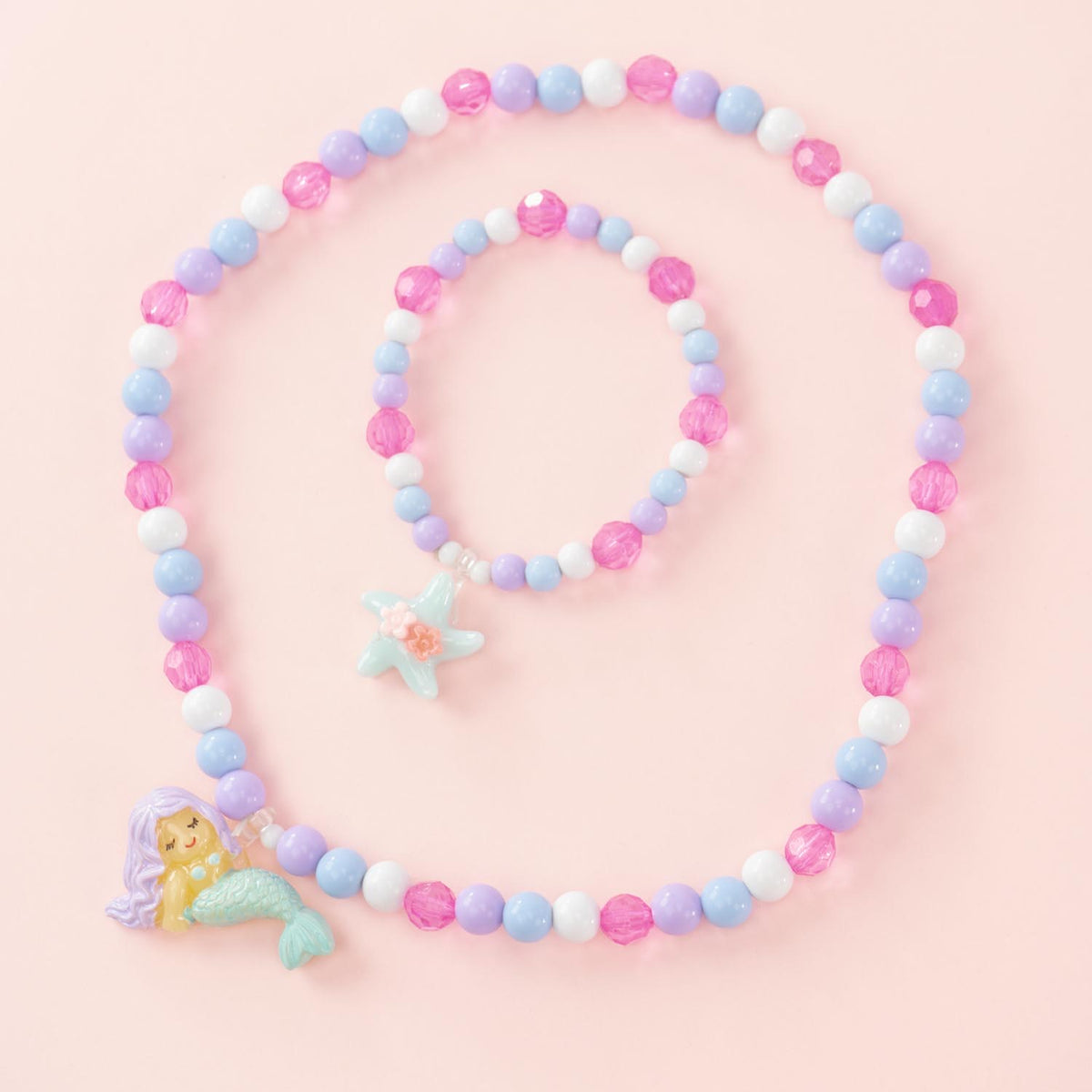Nice Precious Set 2 Pezzi Collana e Bracciale Sirena Perline - 25120