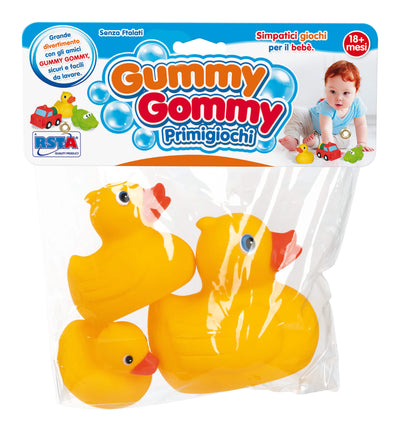 Gummy Gommy 3 papere colorate bambini 18 mesi primigiochi bagnetto