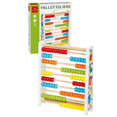 Pallottoliere Dal Negro in legno colorato strumento educativo per bambini