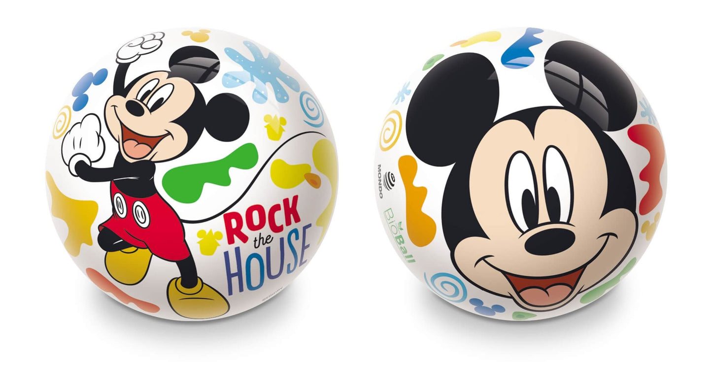 Mini pallone Disney Mickey Mouse in gomma 14cm grafica ufficiale