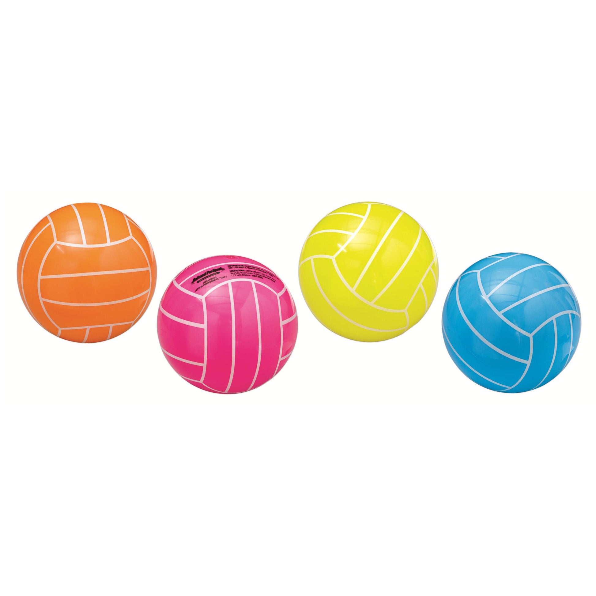 Palla PVC volley diametro 15 cm 80 grammi colori arancione rosa giallo blu