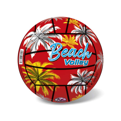 Pallone beach volley Palm Rosso PVC diametro 23 cm sfondo rosso palme tropicali