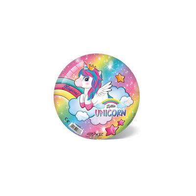 Pallone unicorno PVC diametro 23 cm taglia 5 design pastello con stelle