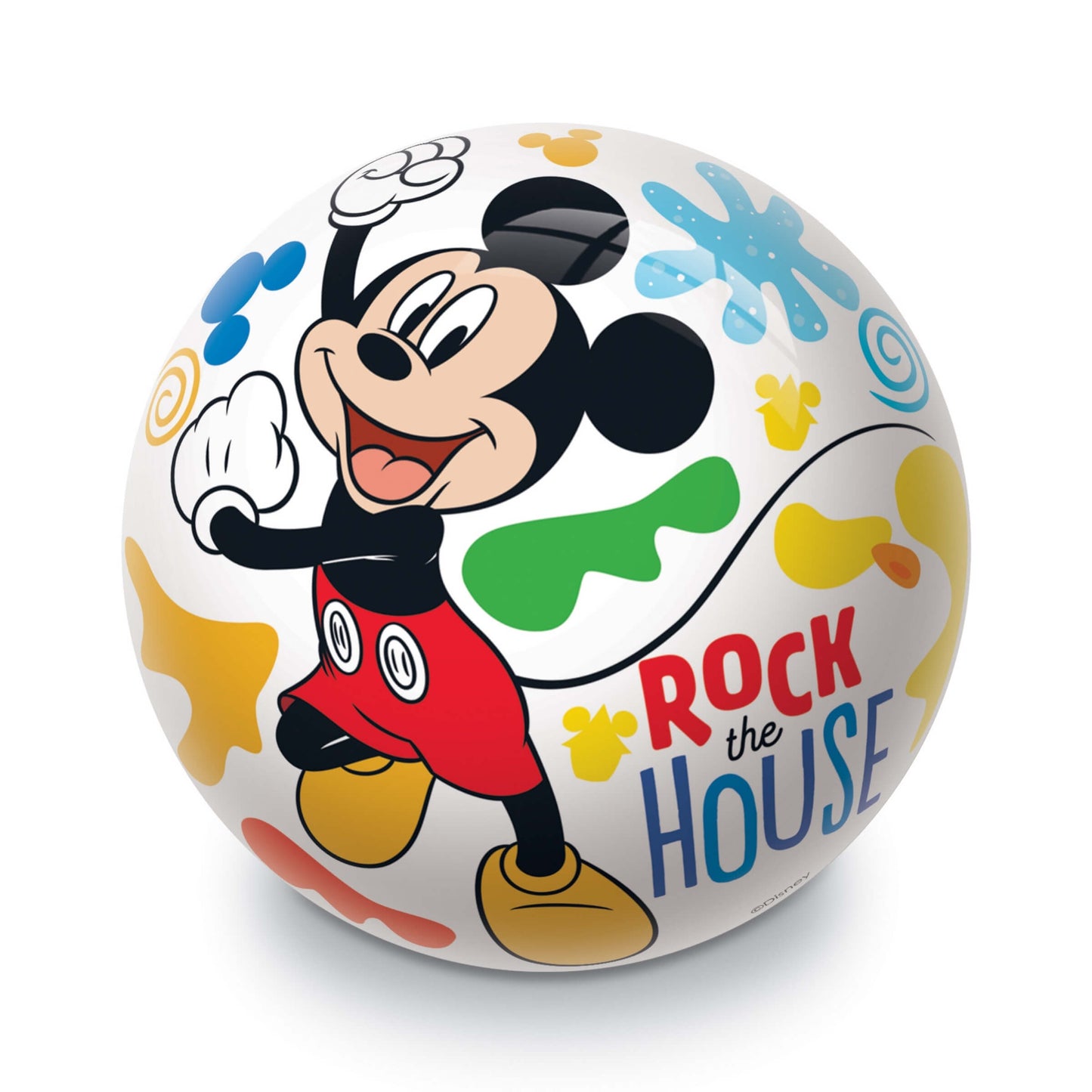 Pallone Mickey Mouse PVC bio taglia 5 vista laterale