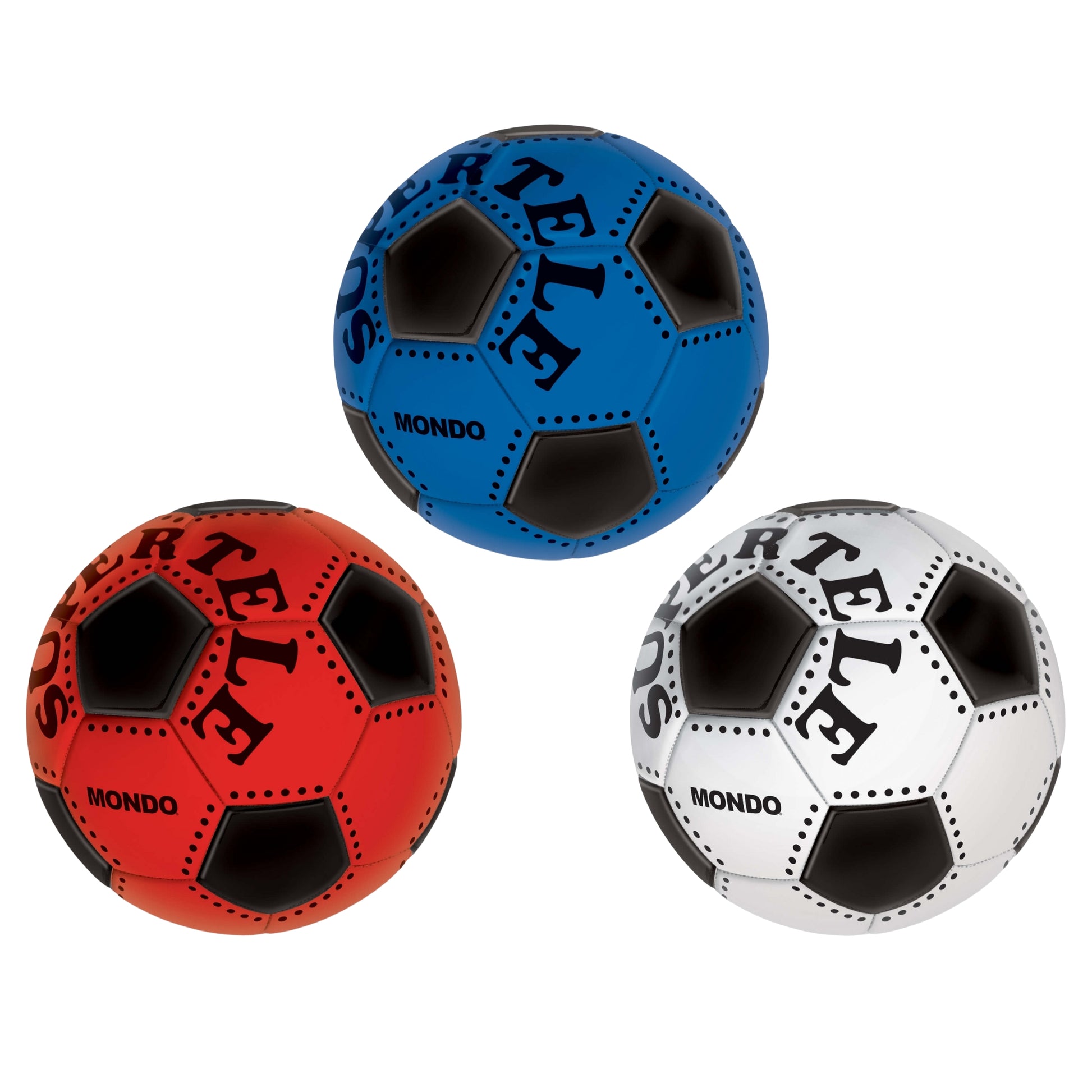 Pallone Supertele cucito PVC taglia 5 diametro 23 cm bianco nero