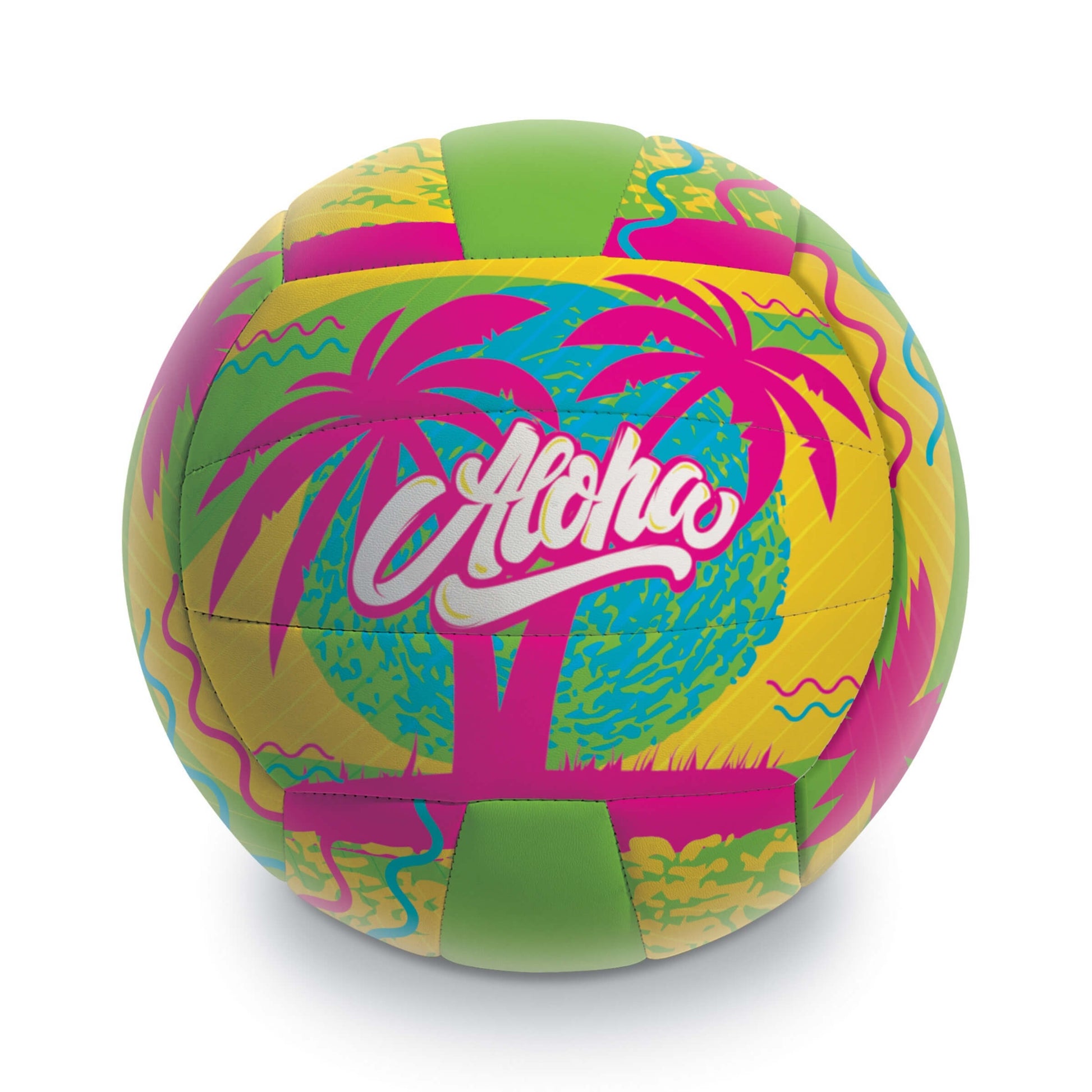 Pallone volley Aloha cuoio sintetico cucito diametro 23 cm design tropicale