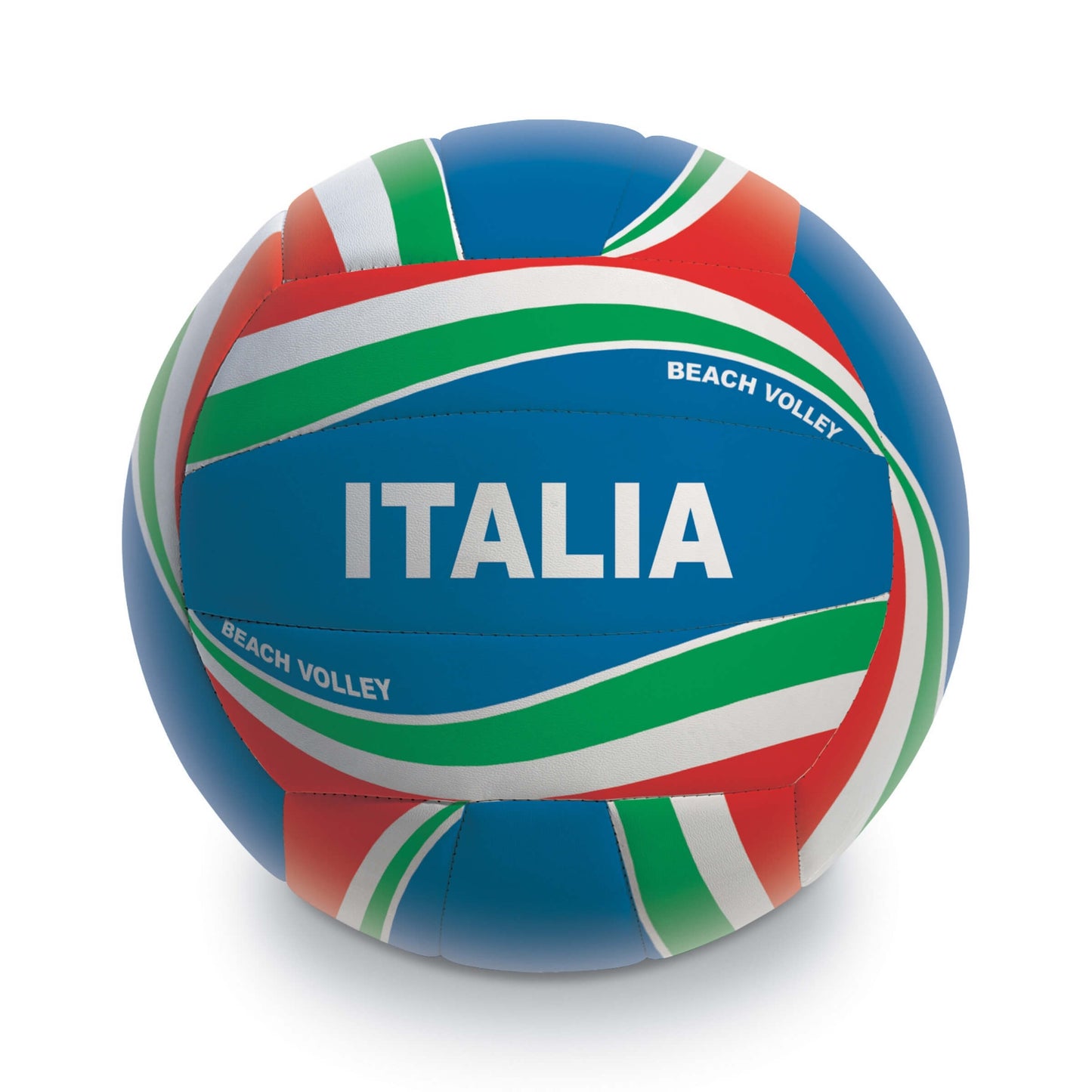 Pallone volley Italia cuoio sintetico cucito diametro 23 cm tricolore