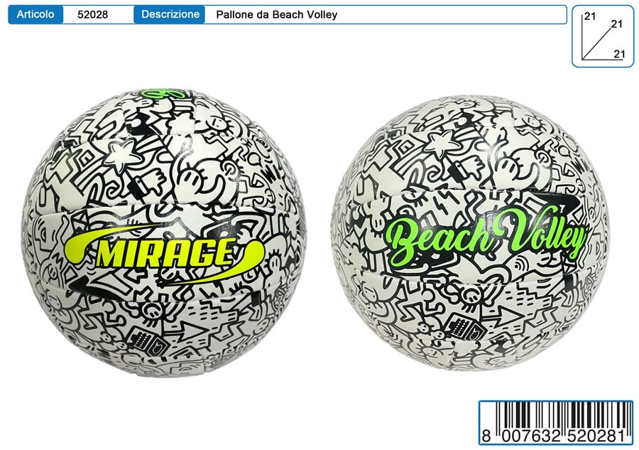 MIRAGE - PALLONE VOLLEY TAGLIA 5 DOODLE