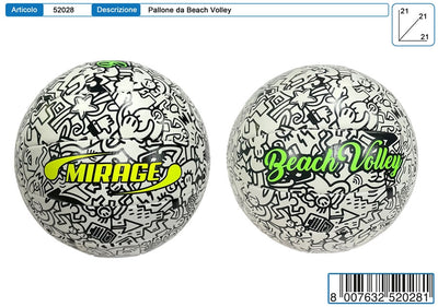 MIRAGE - PALLONE VOLLEY TAGLIA 5 DOODLE