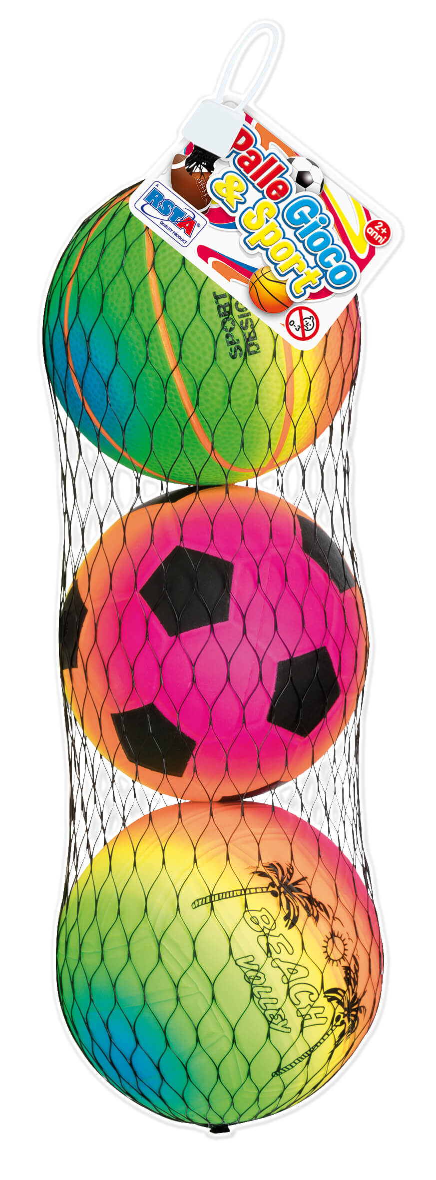 Set 3 palloni mini colorati diametro 10 cm per bambini dai 2 anni gioco attivo
