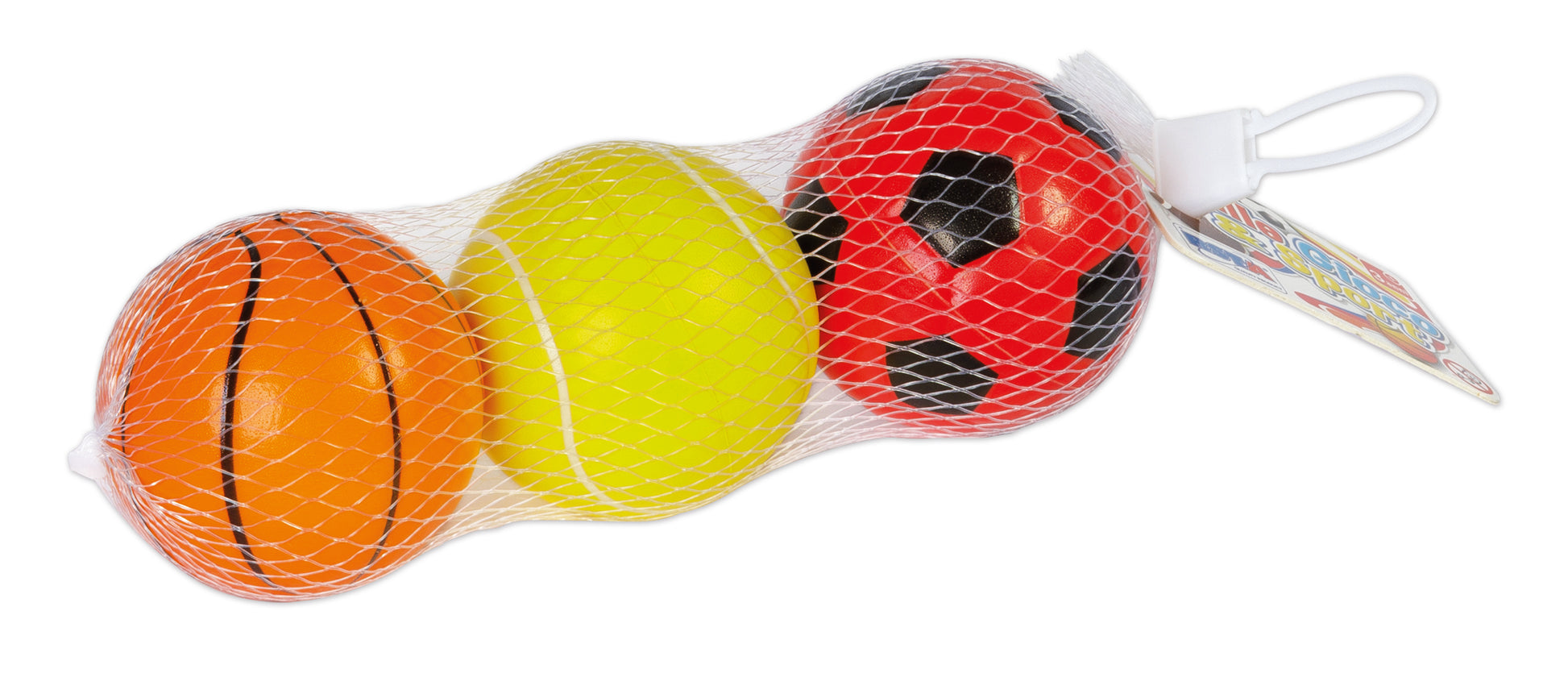 Rete palle sport 6,3cm dettaglio palette colori