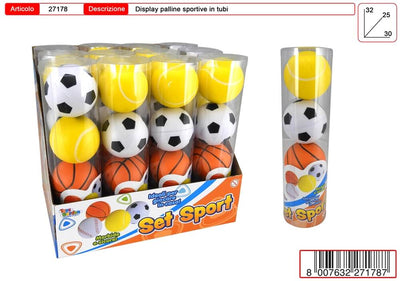 SET 4 PALLE SPORTIVE IN SPUGNA - 27178