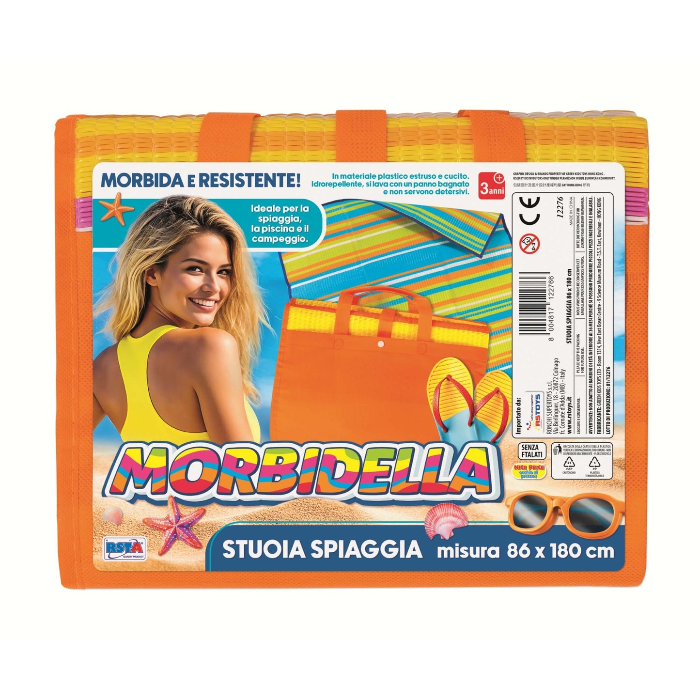 STUOIA SPIAGGIA A BORSETTA CM 86X180 MORBIDELLA - 12276