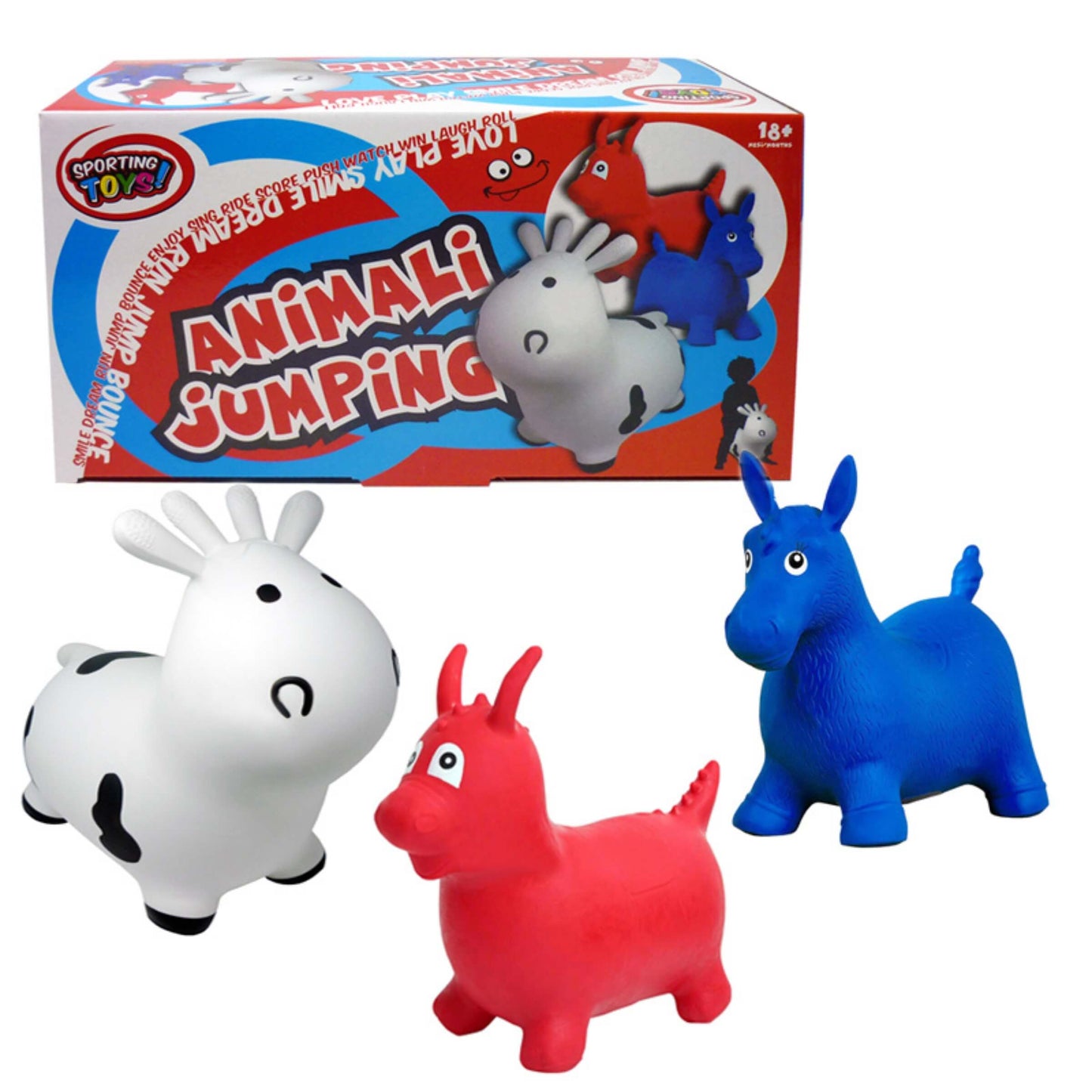 Gioco Jumping Animals animali cavalcabili gonfiabili drago mucca cavallo