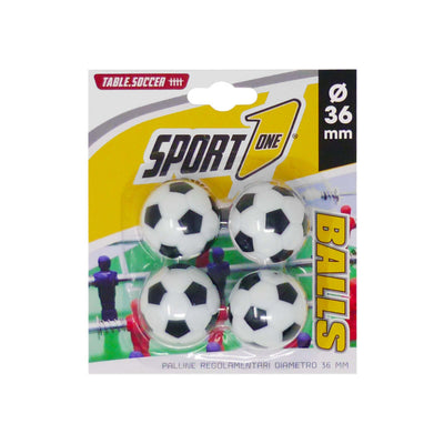 Blister 4 palline regolamentari per calcetto diametro 36 mm, conformi alle normative per tornei