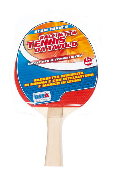 Paletta racchetta ping pong 8644 superficie gomma intelaiatura legno