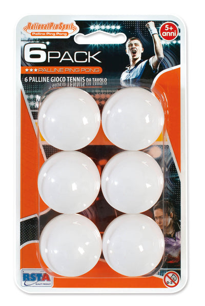 Set 6 palline da ping pong RSTA 10079 rimbalzo uniforme alta durata