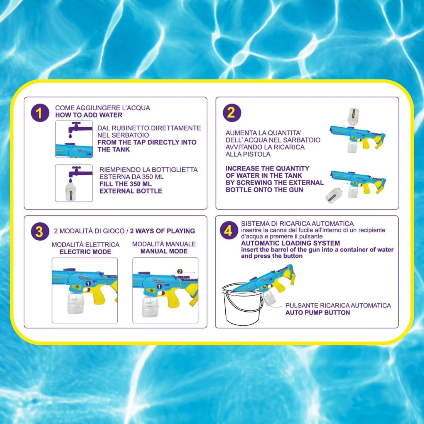 PISTOLA AD ACQUA SPLASHMATIC ATLANTIC 1000 PRO A BATTERIA