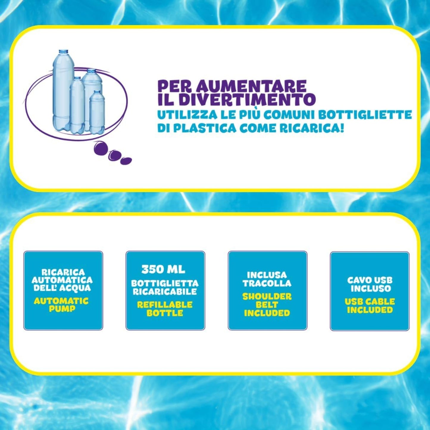 PISTOLA AD ACQUA SPLASHMATIC ATLANTIC 1000 PRO A BATTERIA