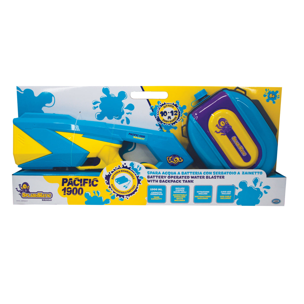 PISTOLA AD ACQUA SPLASHMATIC PACIFIC 1900 A BATTERIA