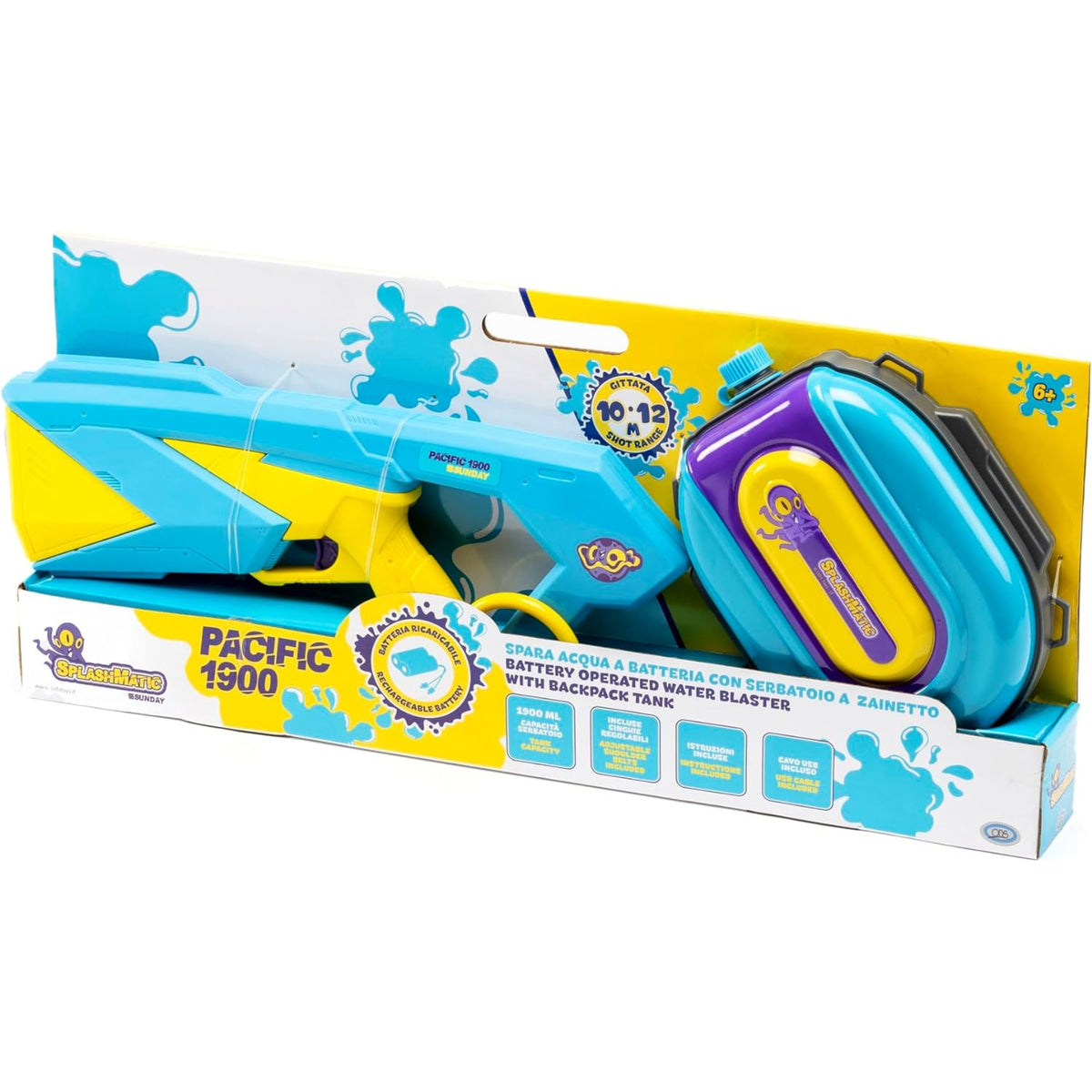 PISTOLA AD ACQUA SPLASHMATIC PACIFIC 1900 A BATTERIA
