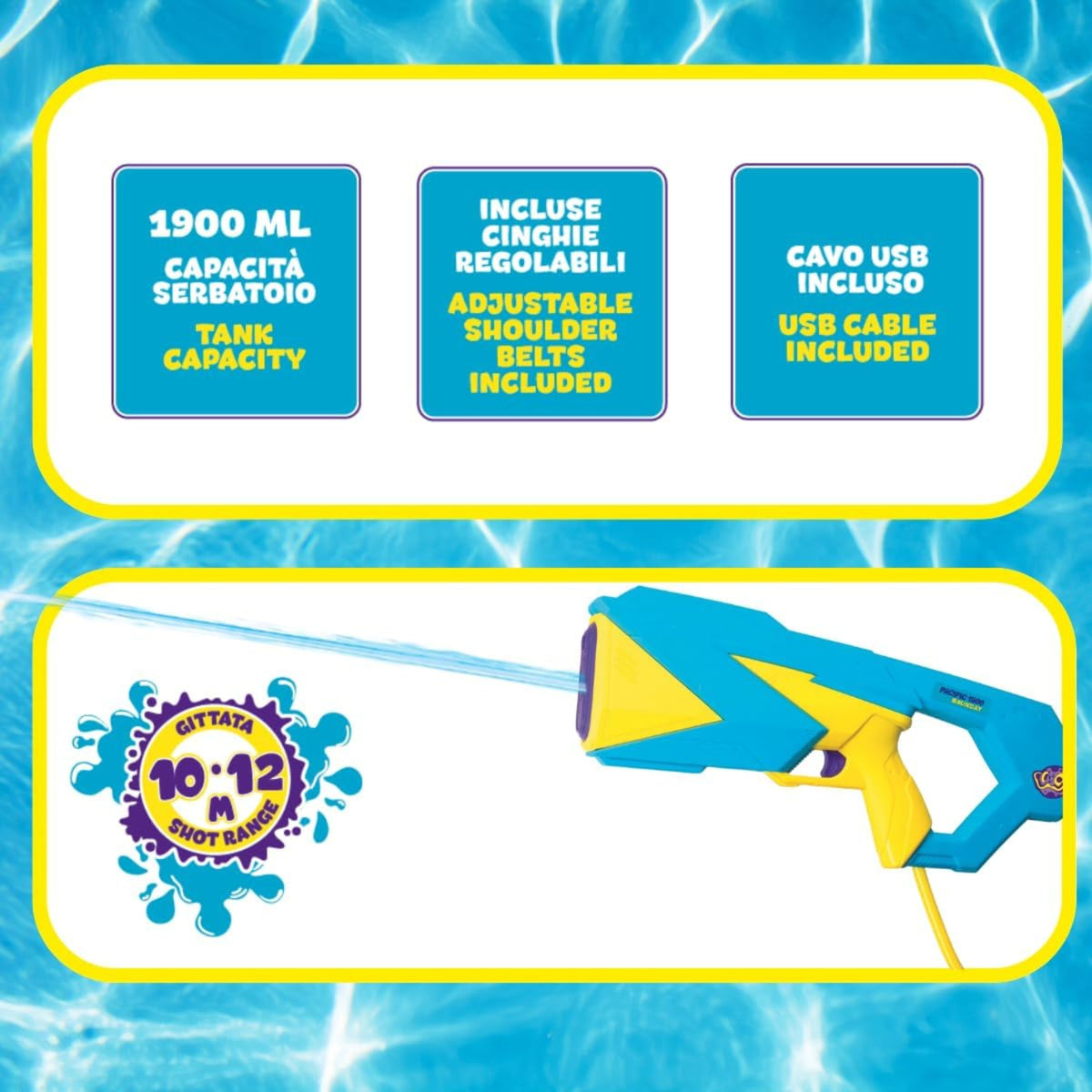 PISTOLA AD ACQUA SPLASHMATIC PACIFIC 1900 A BATTERIA