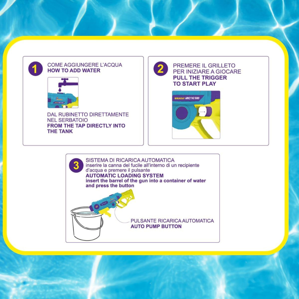 PISTOLA AD ACQUA SPLASHMATIC ARCTIC 880 A BATTERIA