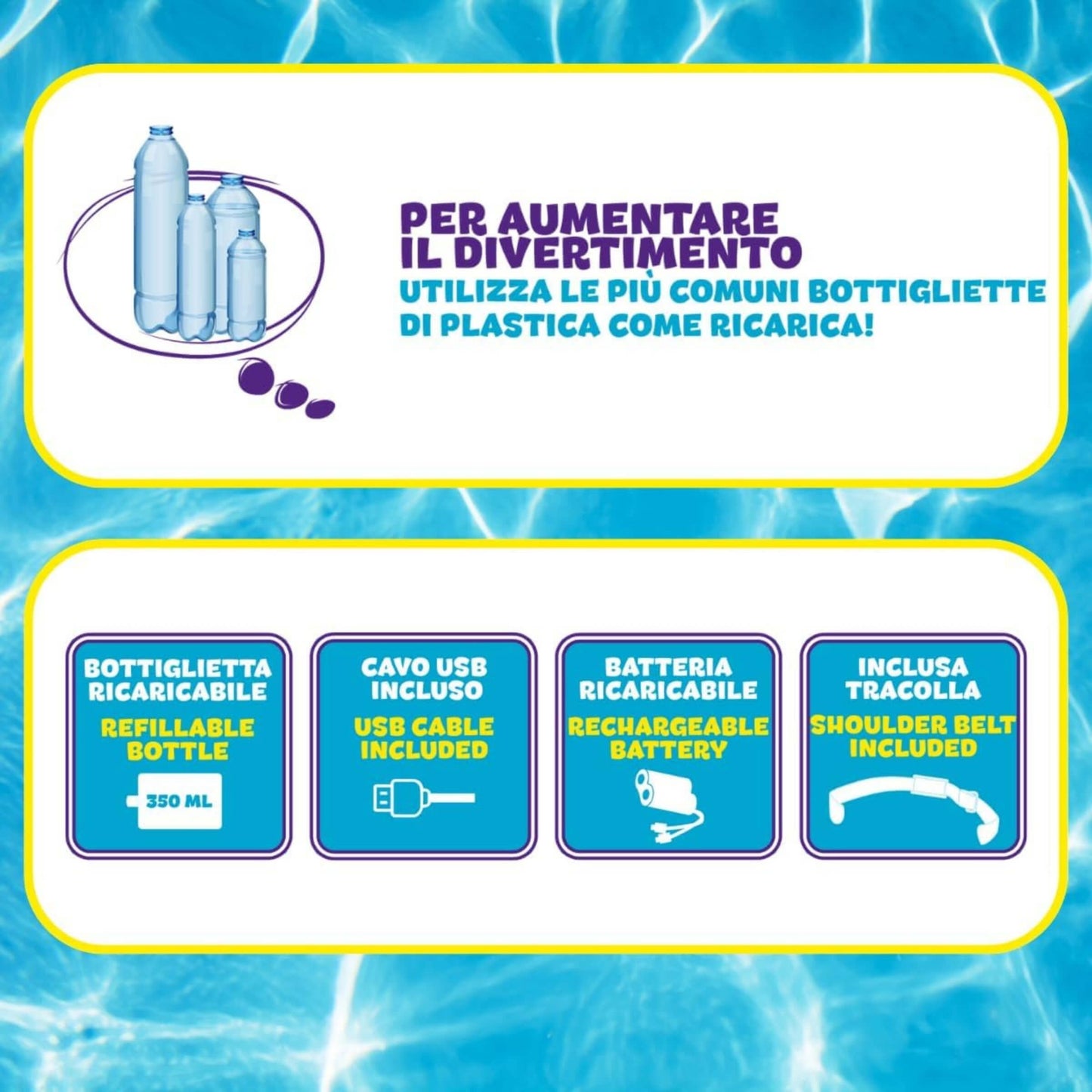 Fucile ad Acqua Splashmatic Arctic 1000 a Batteria