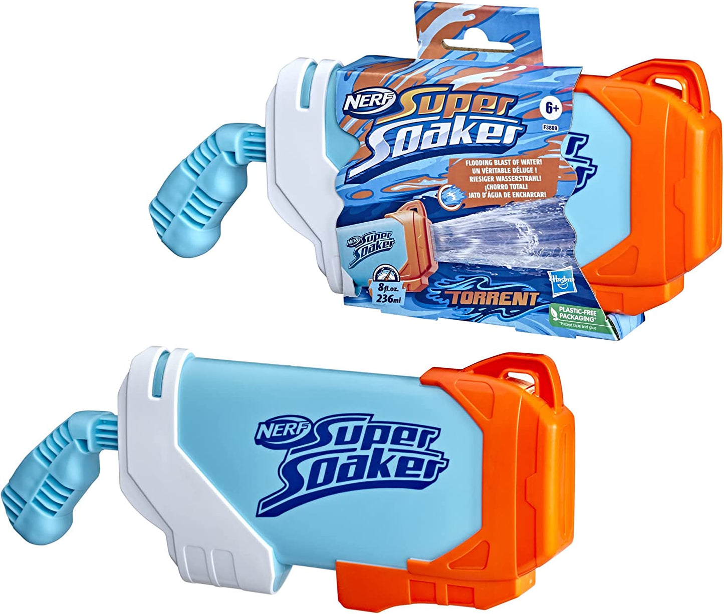 PISTOLA AD ACQUA NERF SUPER SOAKER TORRENT CON AZIONE A POMPA