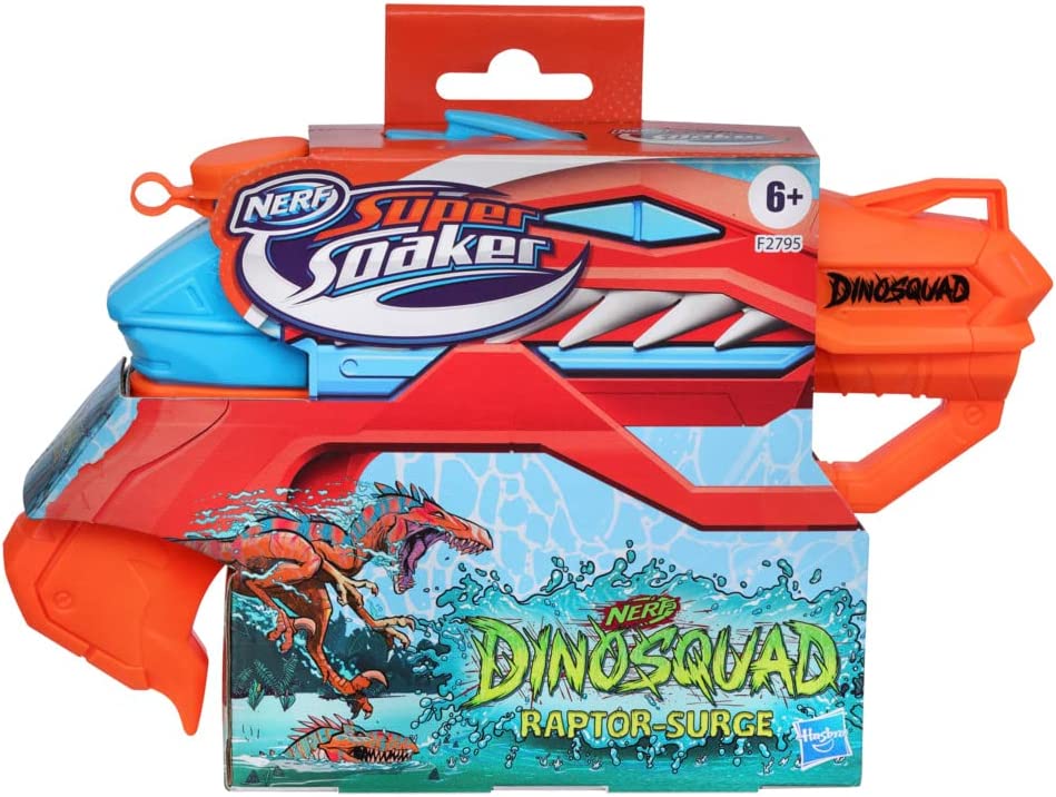 Nerf Super Soaker Raptor-Surge design dinosauro velociraptor