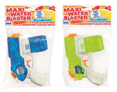 Pistola ad acqua Maxi Water Blaster a Spruzzo 19 cm design trasparente G04208C