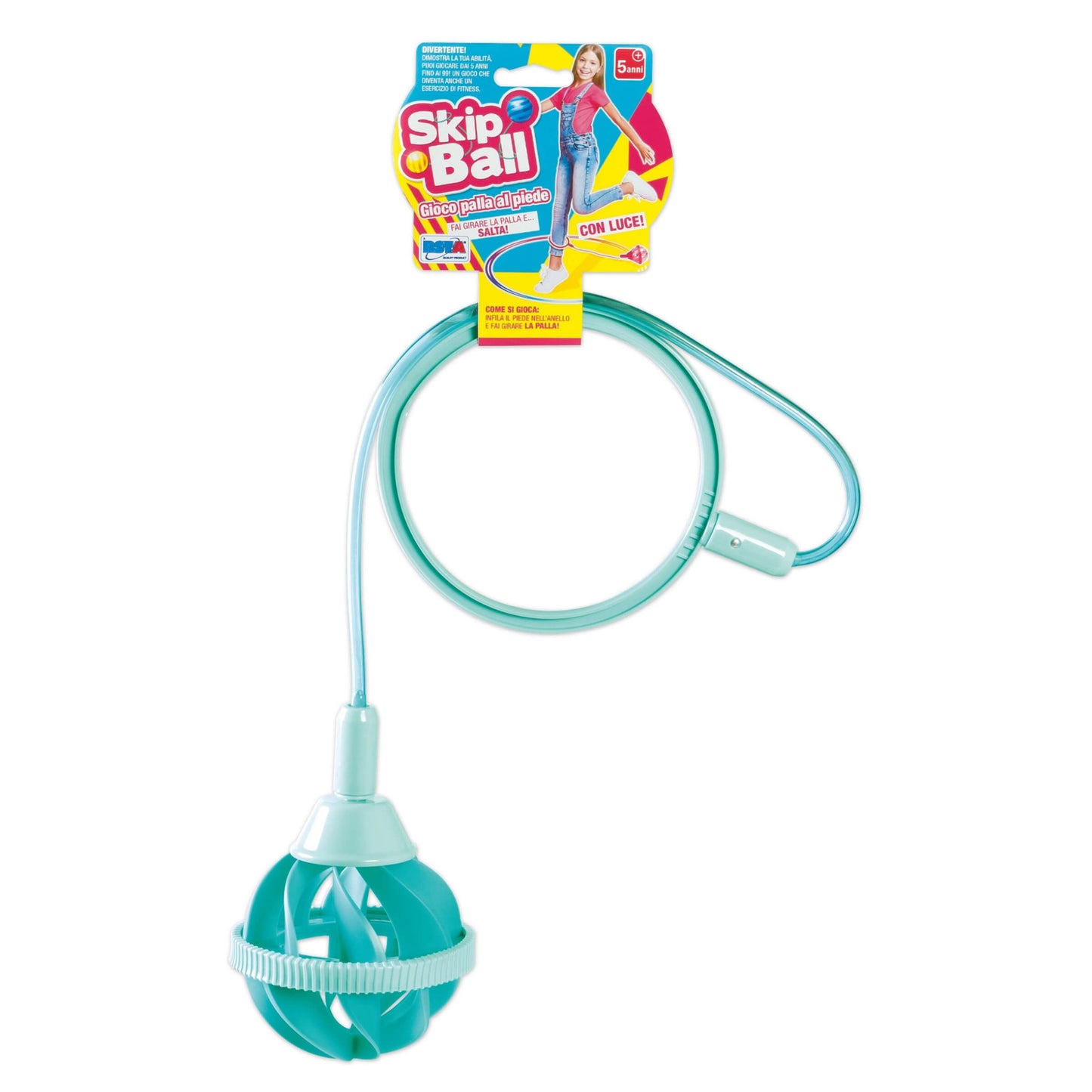 Skip ball luminosa in uso diametro 75cm con corda elastica