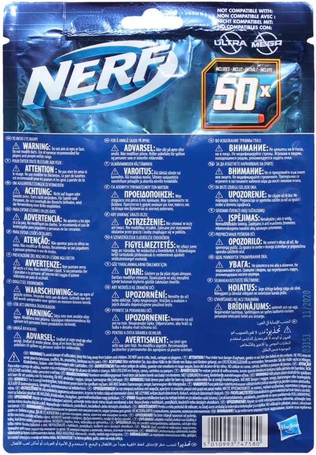 HASBRO NERF ELITE 2.0 CONFEZIONE RICARICA 50 DARDI