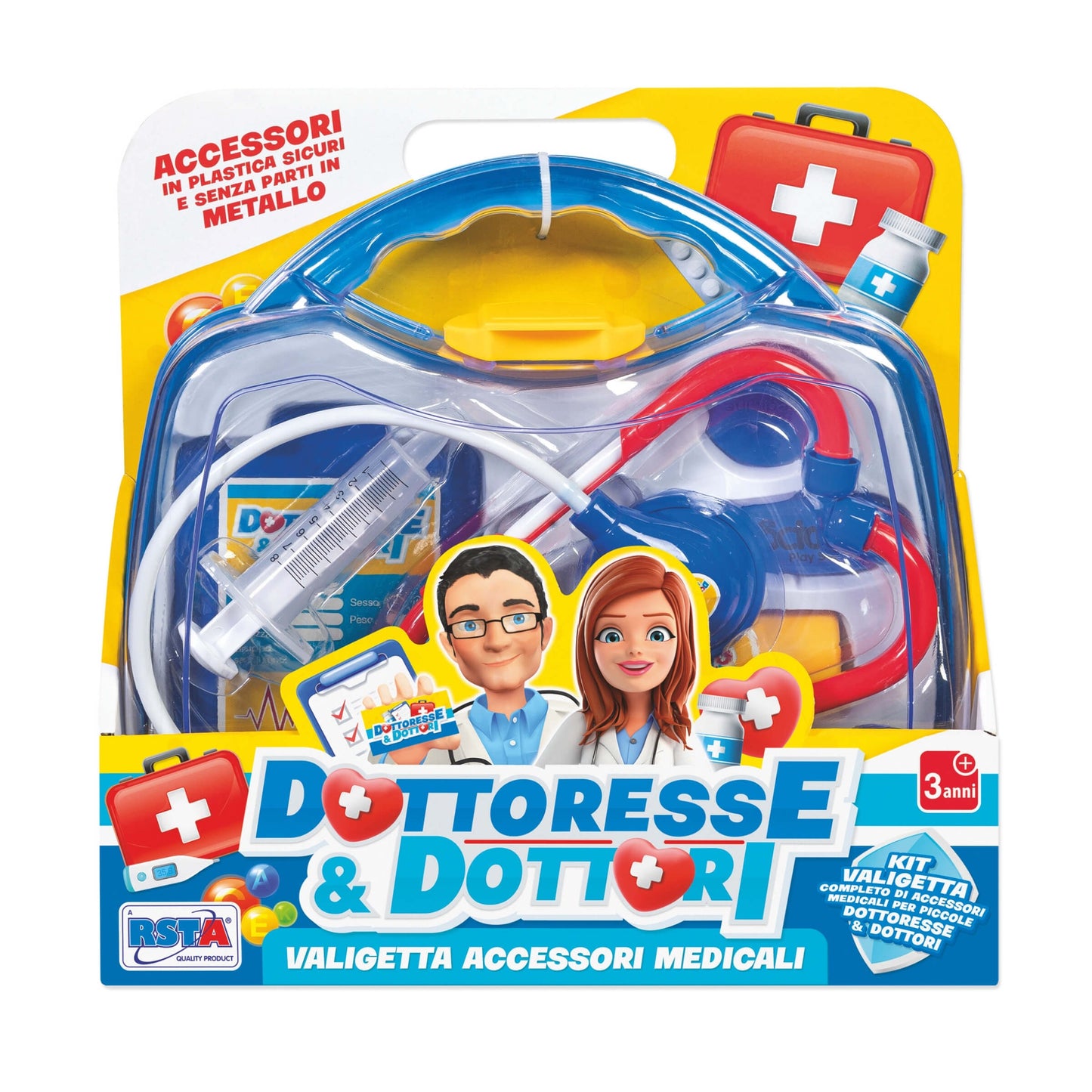 Valigetta Dottoresse e Dottori con Accessori Medicali - 12015