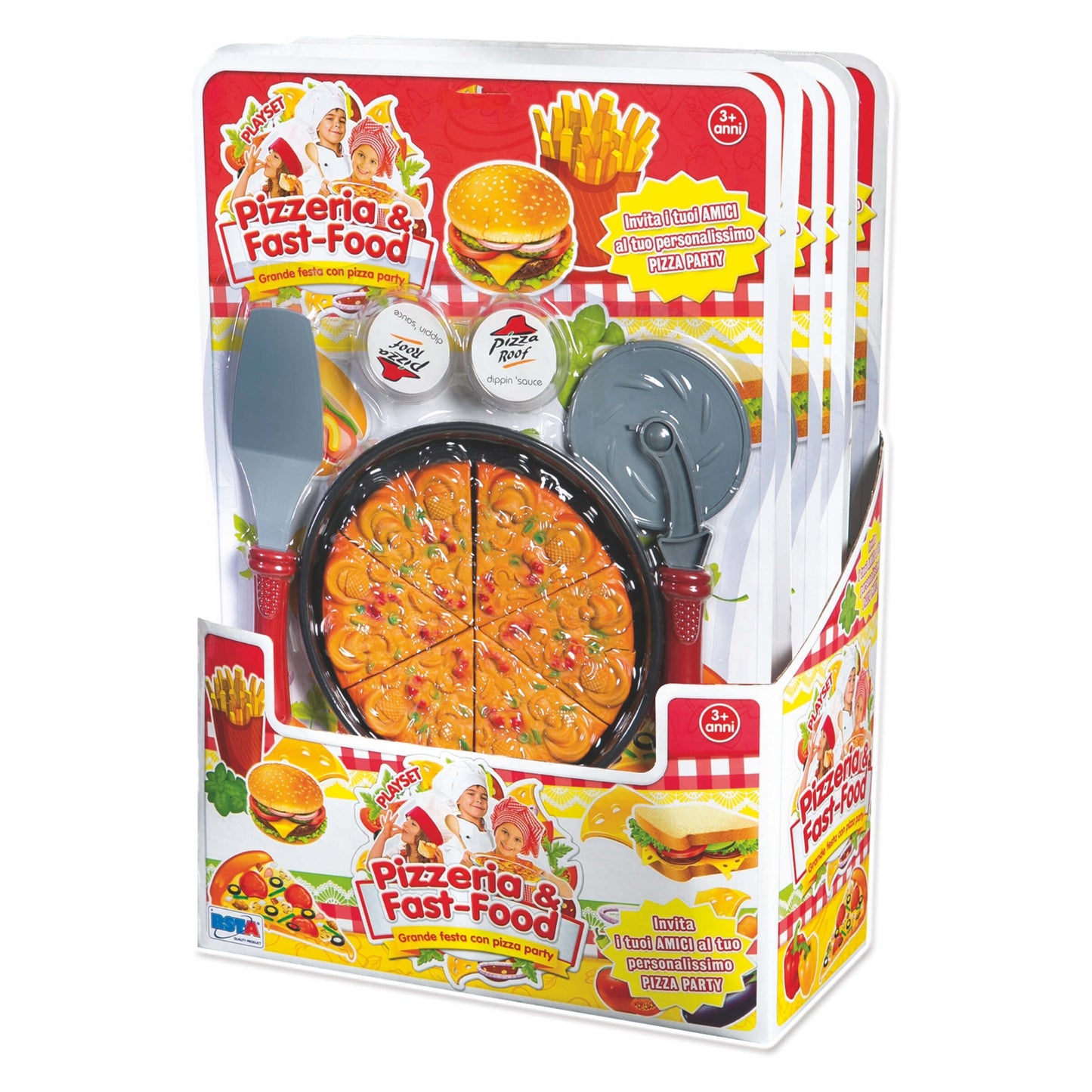 Blister Set Pizza con Accessori Fast Food 6 Pezzi - 9811