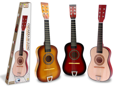 Chitarra in legno 60cm per giovani musicisti con set corde di ricambio