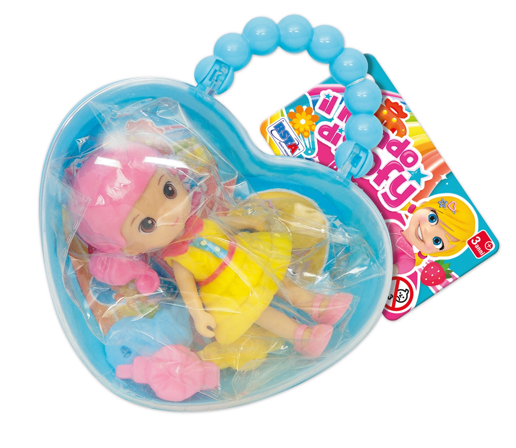 Apertura borsetta cuoricino con minidoll Sofy 9cm