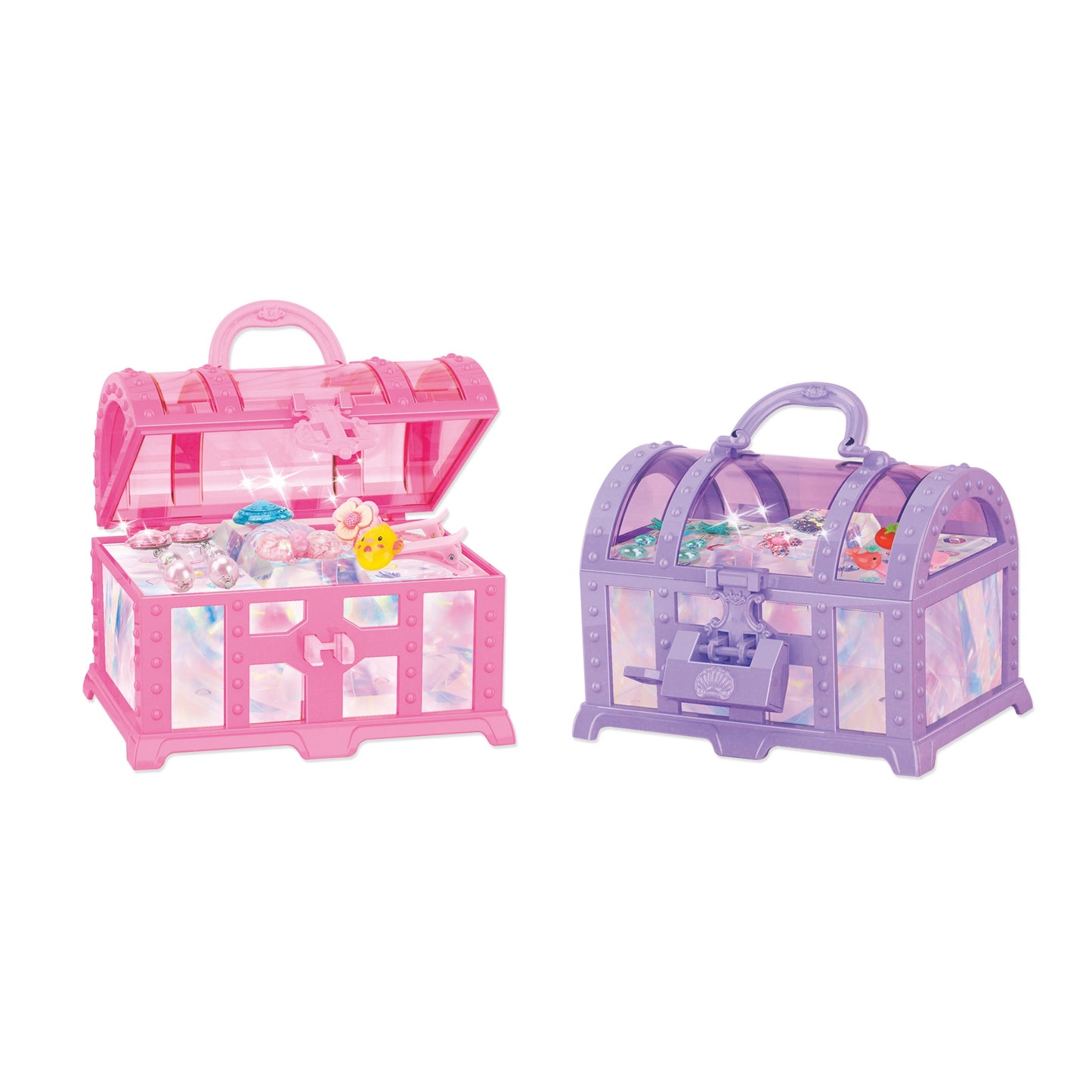 Set Beauty Girls bauletto gioielli con accessori per bambine, vista frontale con contenuto