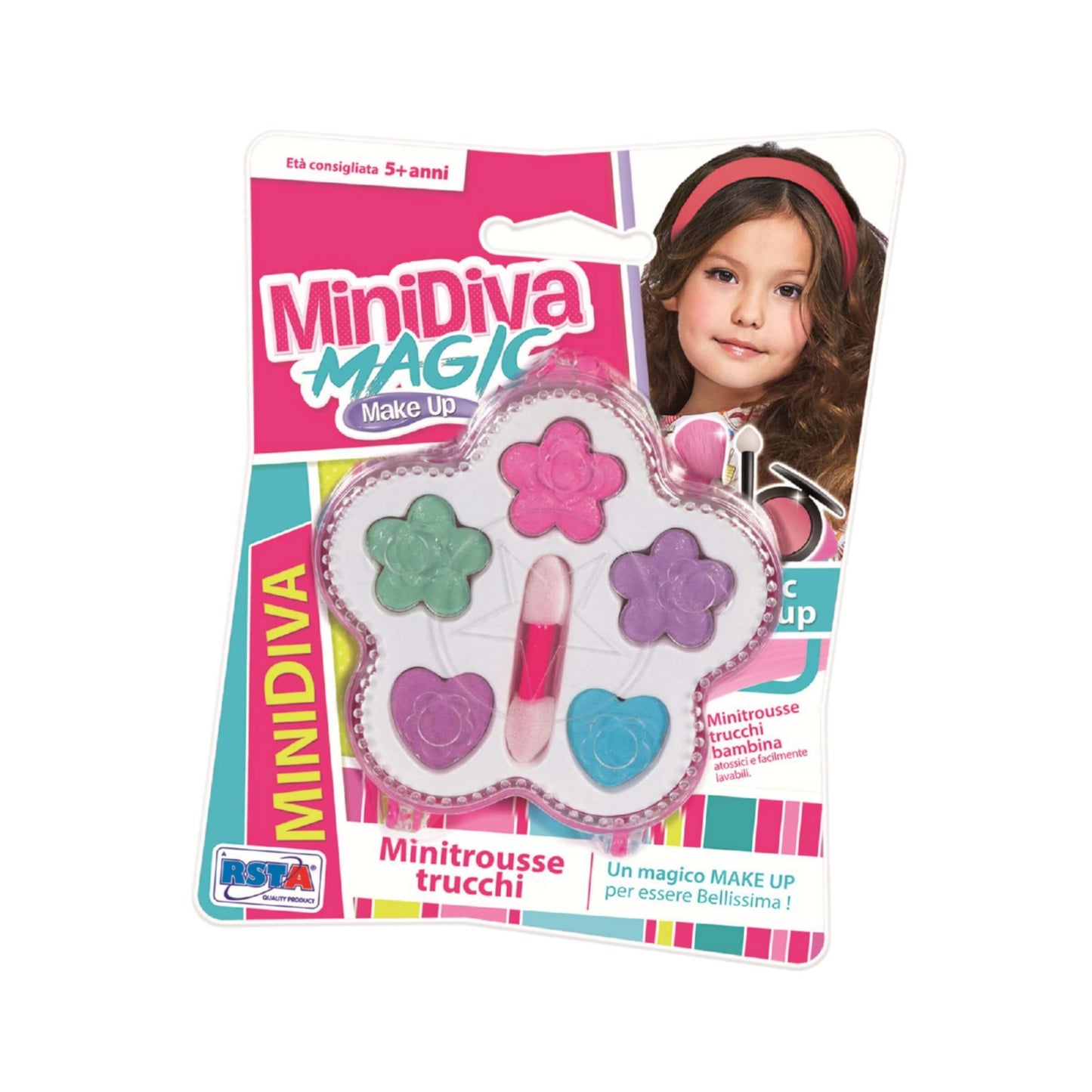 Minitrousse MiniDiva contenuto make up lavabile sicuro per bambine