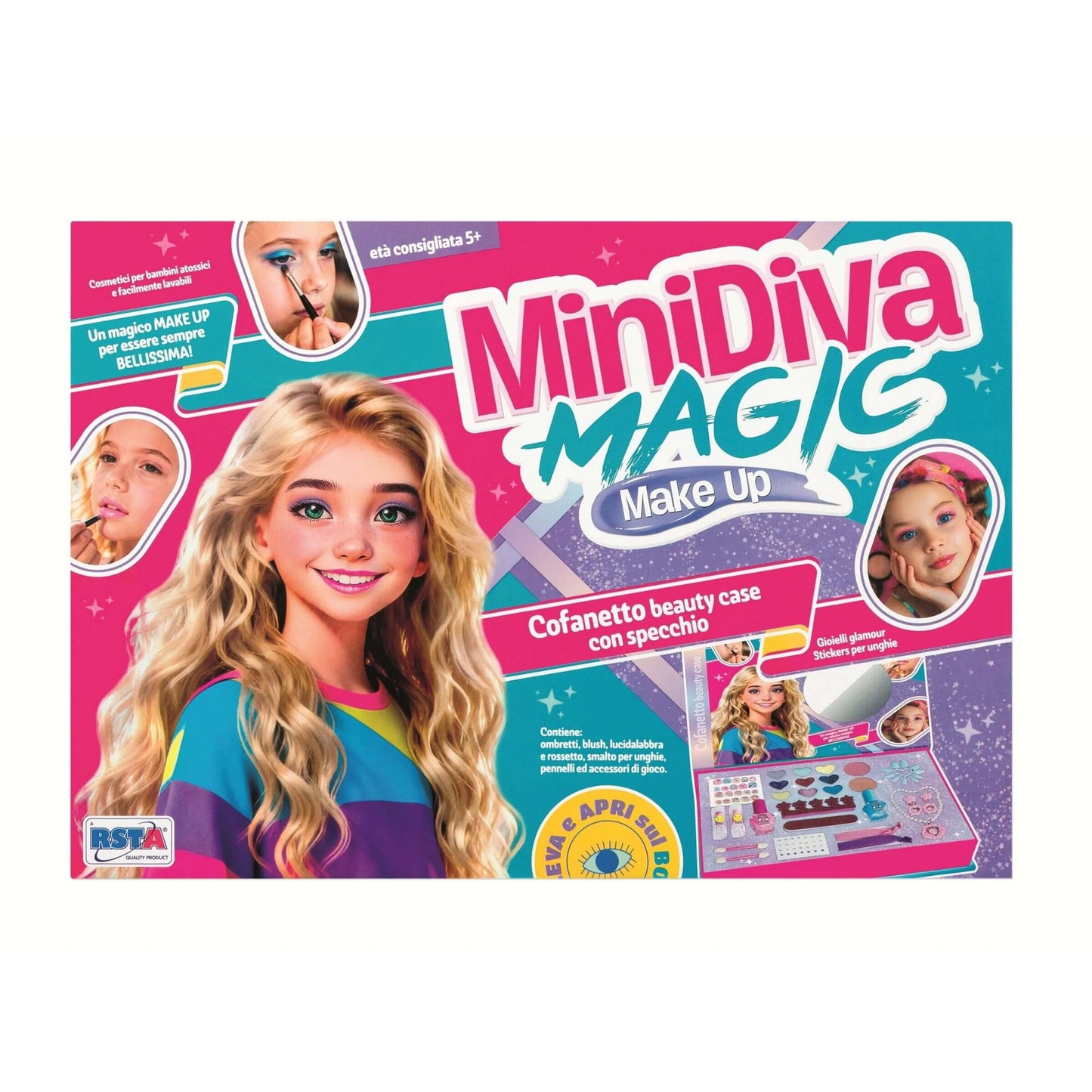 MiniDiva Magic Beauty Case Cosmetici con Specchio - 12356