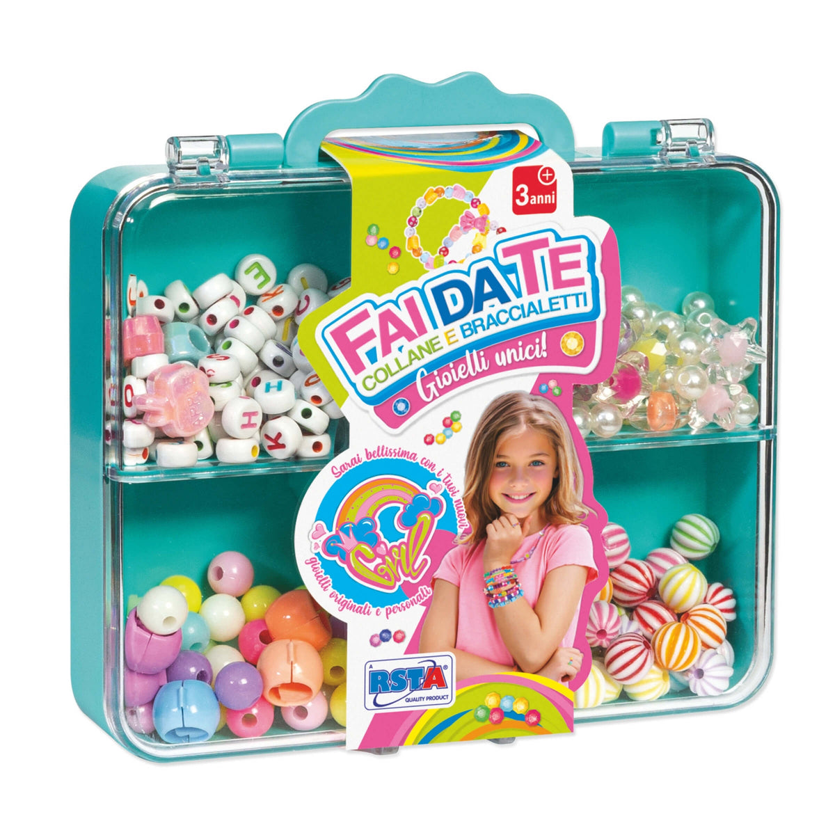 Valigetta Perline Fai da Te Bambina per Collane e Braccialetti - 12038
