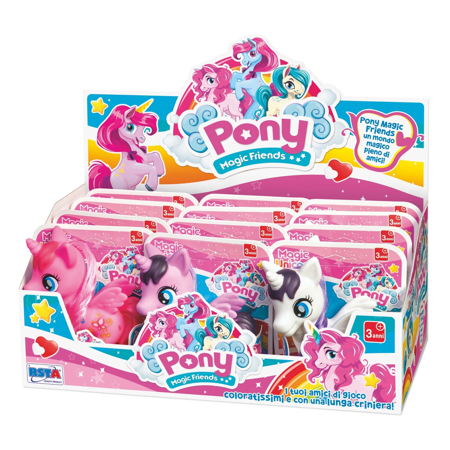 Pony Magic Friends Unicorno con Criniera Colorata - 12061