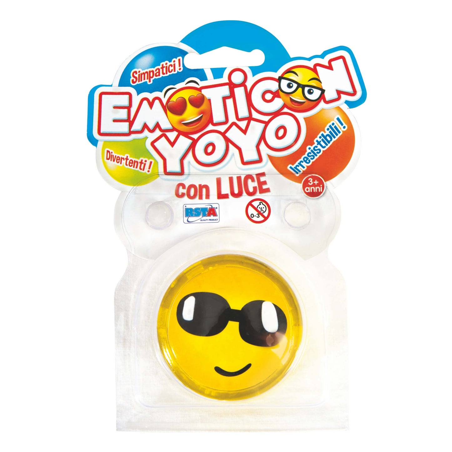 Yo-Yo Emoticon con Luce LED 5,5 cm - 10366