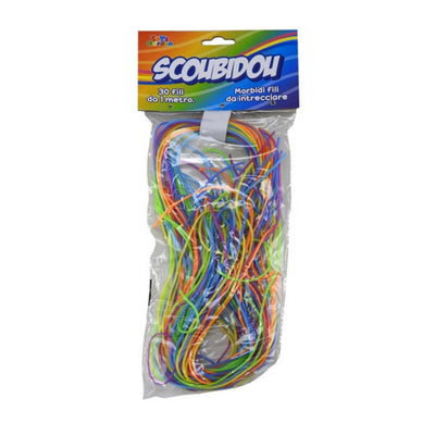 Set scoubidou colorati 30 fili da 1 metro colori assortiti per intrecci creativi