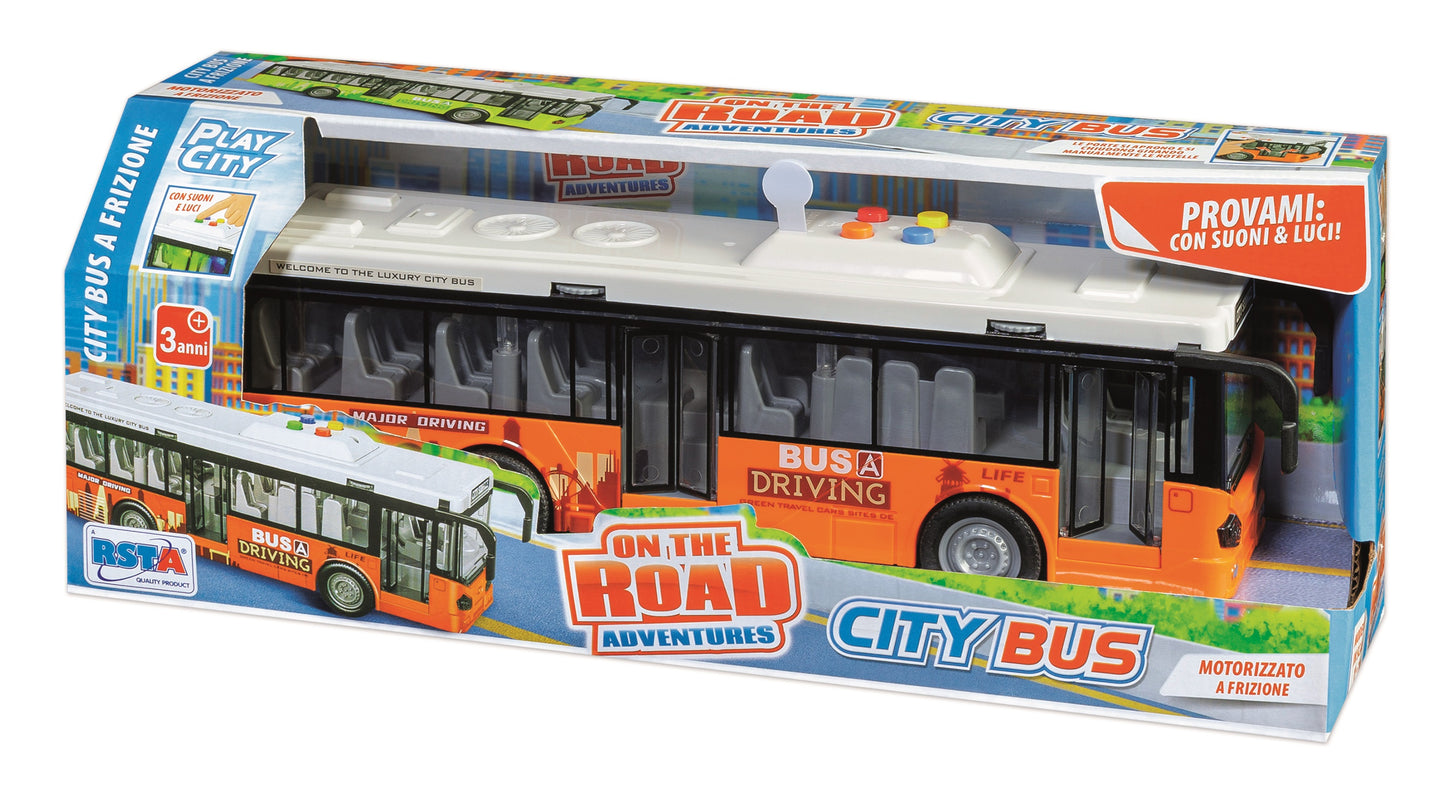 CITY BUS A FRIZIONE CON LUCI E SUONI - 28cm - 1:16 - 11662