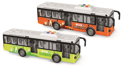 City Bus a frizione con luci e suoni 28 cm scala 1:16 On the Road Adventures